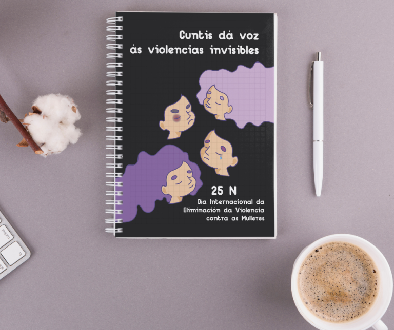 merchandising especializado sobre campañas de igualdad creadas por Crear Galicia